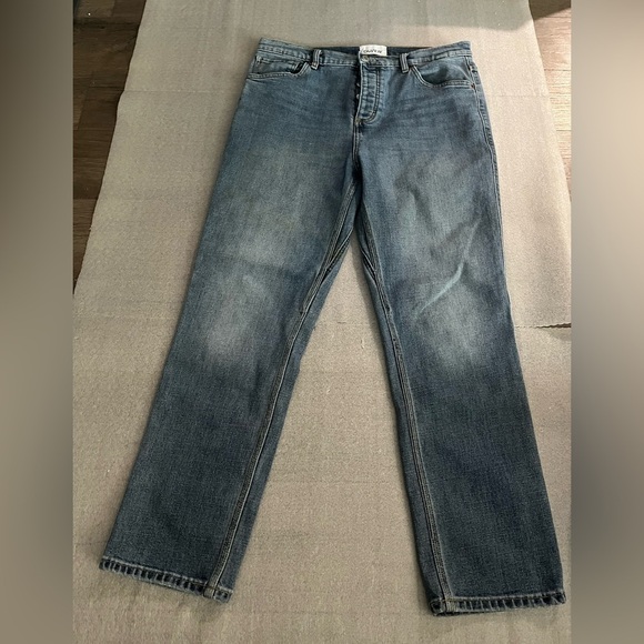 DU/ER Midweight Denim High Rise Straight (Button Fly) - W32 XL29 - Picture 5 of 11